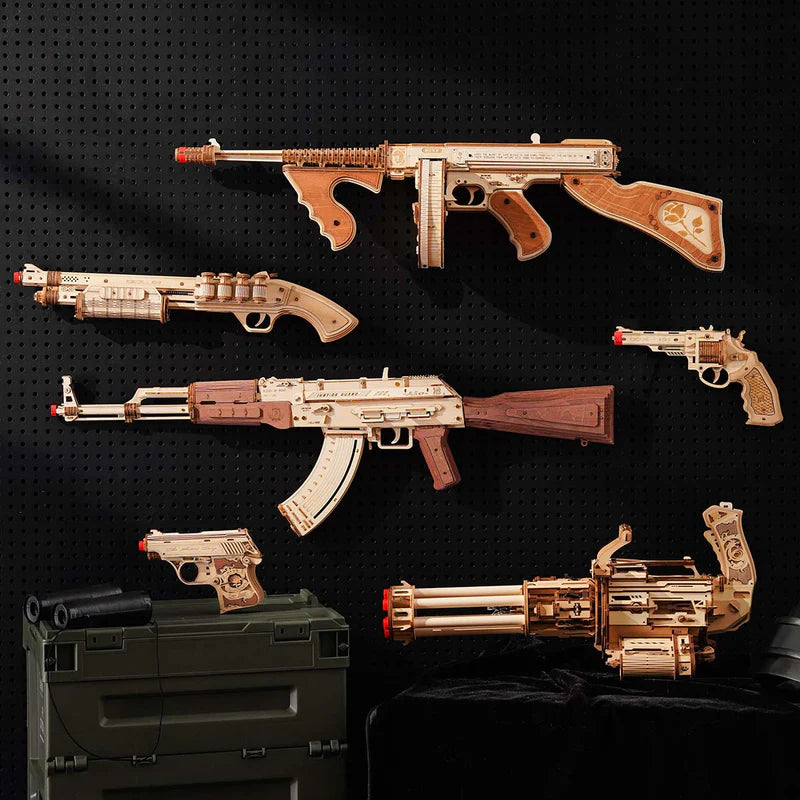 ROKR Thompson Submachine Toy Gun 3D Wooden Puzzle LQB01