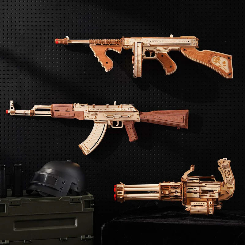 ROKR Thompson Submachine Toy Gun 3D Wooden Puzzle LQB01