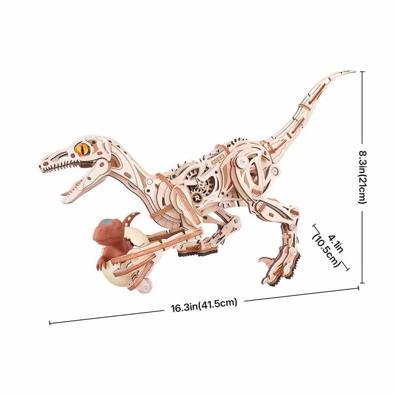 ROKR Velociraptor Mechanical 3D Wooden Puzzle LD01