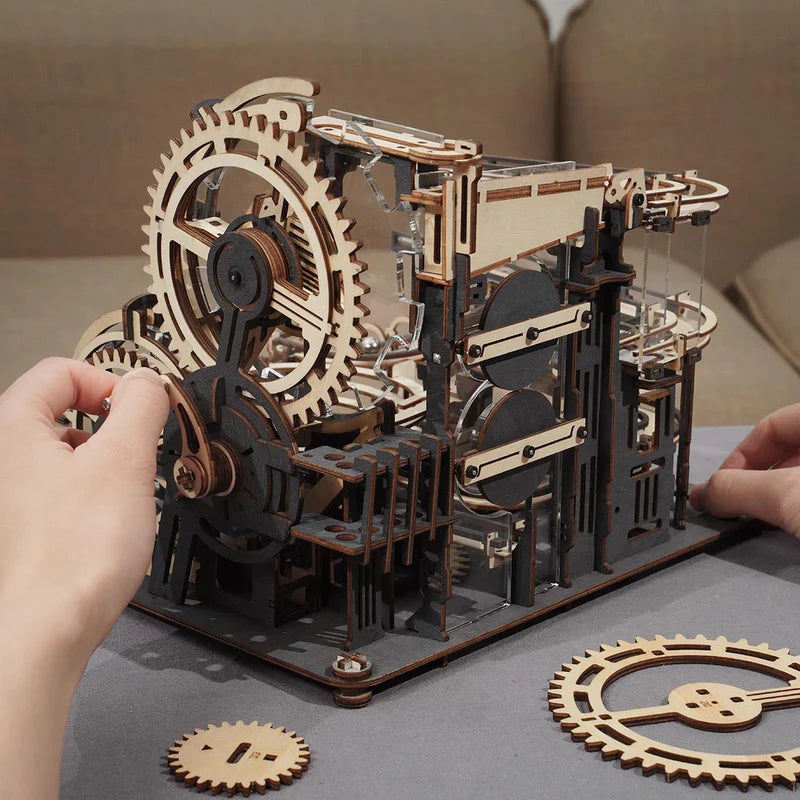 ROKR Marble Night City Marble Run 3D Wooden Puzzle LGA01